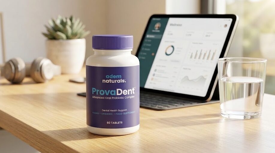 Provadent Review A secure, premium supplement setting, reminding users to only buy authentic Provadent from the official website to avoid scams.