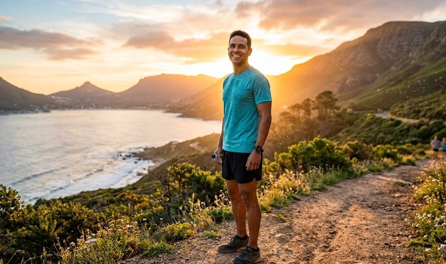 A healthy, energetic man outdoors, representing optimized endocrine health and balanced testosterone levels.
