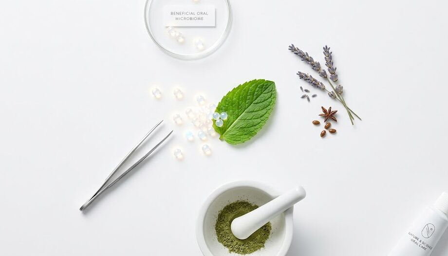 Best Oral Probiotics for Bad Breath A comparison aesthetic showing natural oral probiotic strains in a clean, clinical setting for optimal dental health.