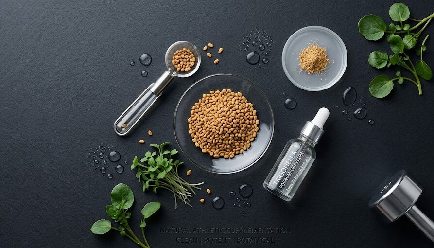 TestRX Reviews A clean display of natural ingredients like fenugreek seeds and essential minerals found in the TestRX formula.