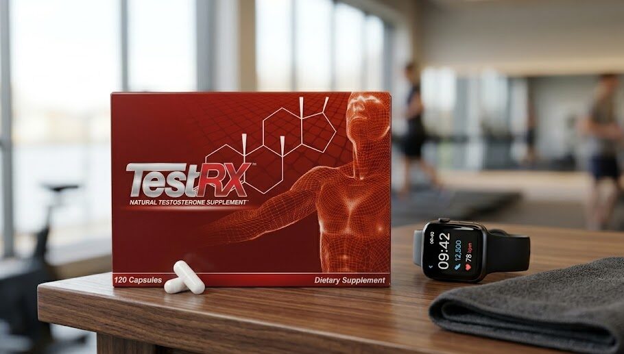 TestRX Reviews TestRX Reviews: A secure supplement bottle representing authentic TestRX purchased from the official website to avoid side effects.