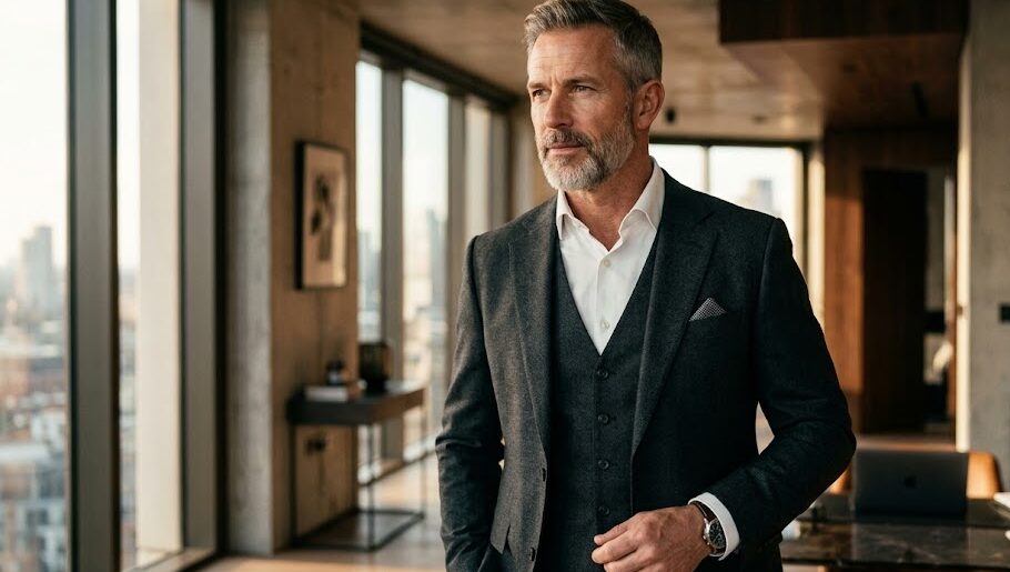 Confident, energetic mature man demonstrating the vitality benefits of optimized hormonal health.