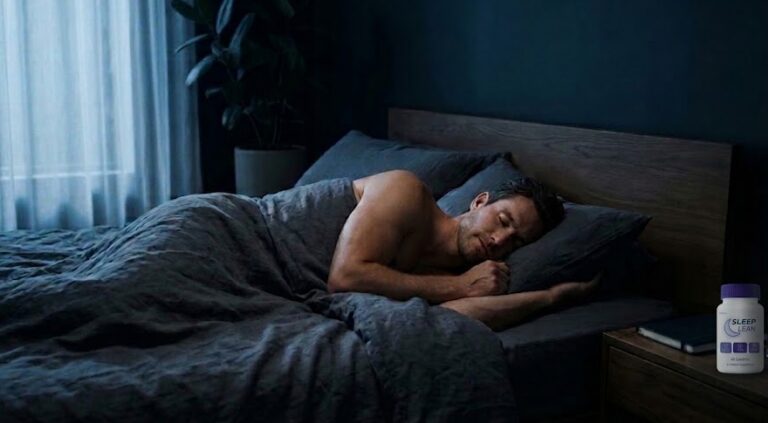 A fit individual enjoying deep, restful sleep at night, illustrating the metabolic connection between sleep lean weight loss and circadian rhythm optimization.