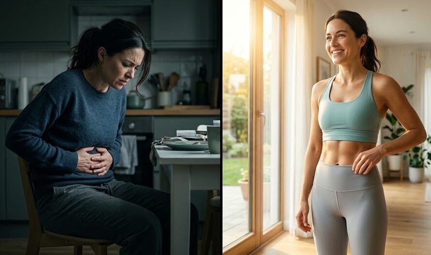 Before and after cortisol belly fat reduction through stress management