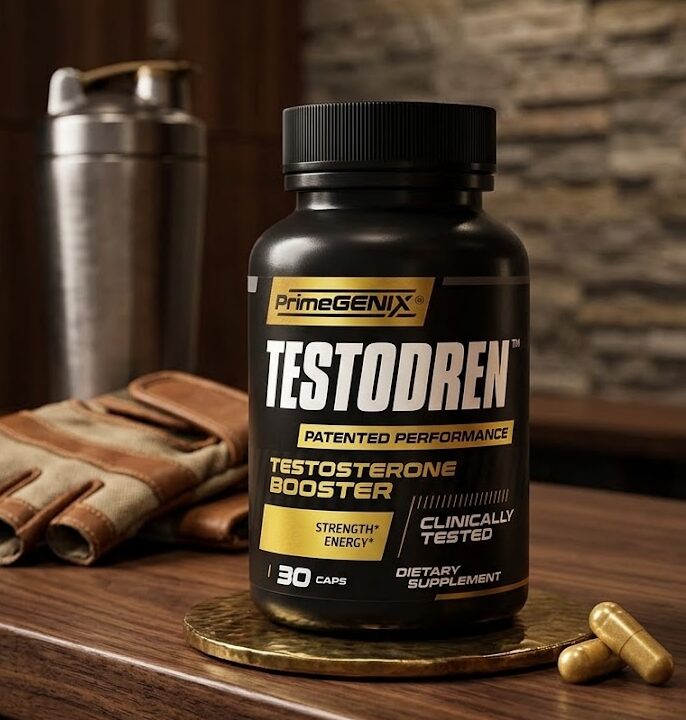 PrimeGenix Testodren Supplement Bottle