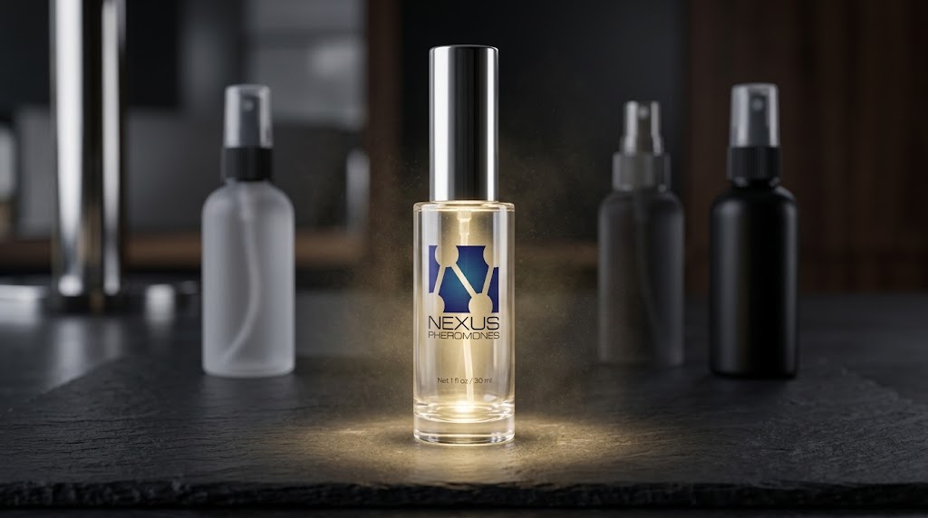 A visual comparison between a premium cologne bottle and generic fragrance sprays.